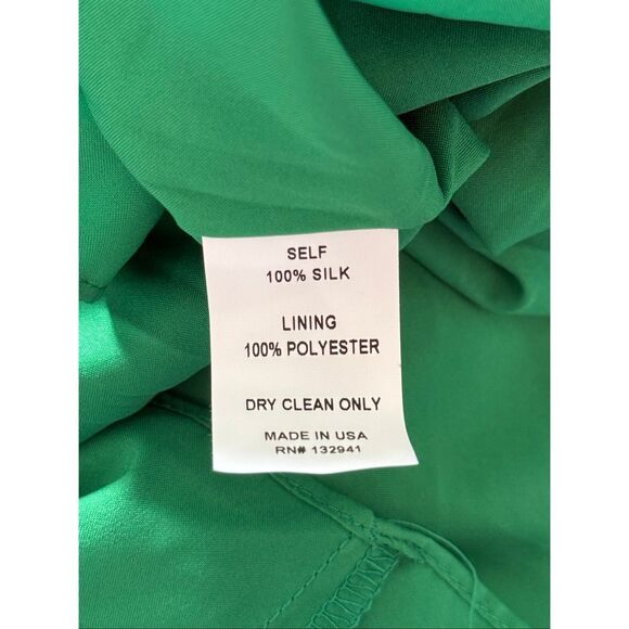 Amanda Uprichard Womens Dolores One-Shoulder Cut-Out Mini Dress Green Size XS - Picture 11 of 12